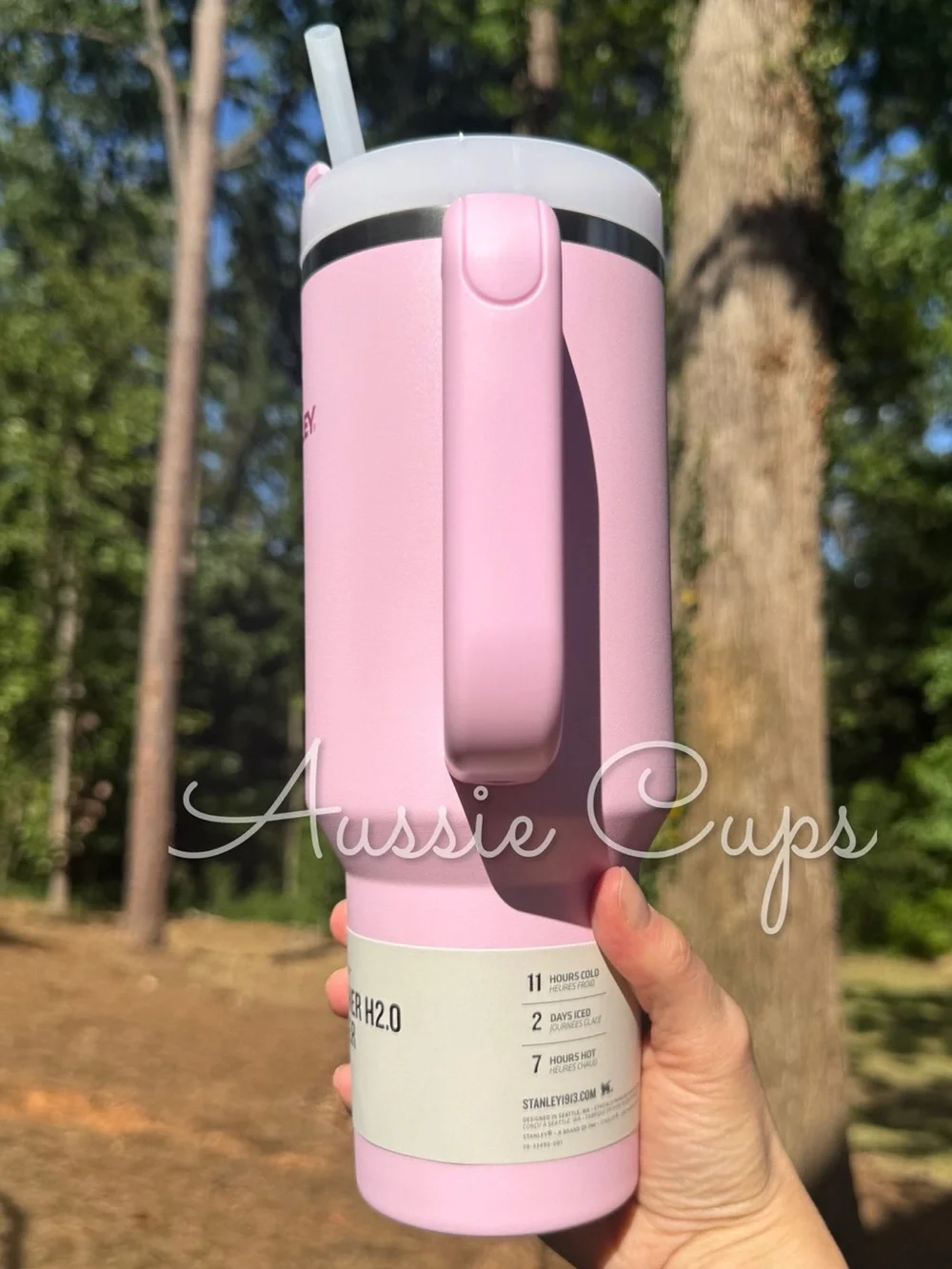Cherry Blossom 40 oz Stanley Pink Quencher H2.0 Tumbler with Handle, BNWT - Picture 3 of 10